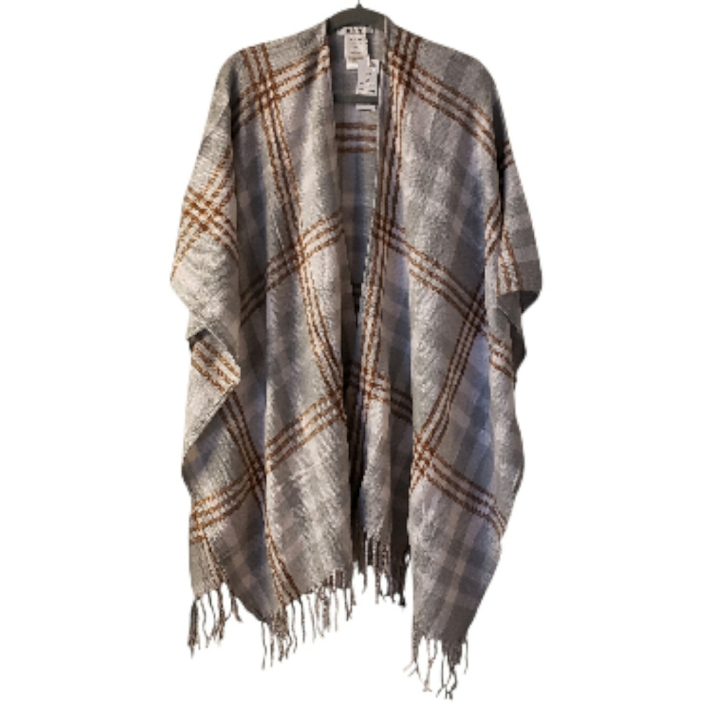 NWT! SET! Cashmere Blend Poncho And Tan Crew Neck Sweater - Picture 4 of 5